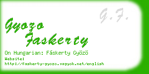gyozo faskerty business card