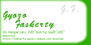 gyozo faskerty business card